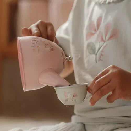 Tin Tea Set - Fairy Garden - Pink - 14 Pieces