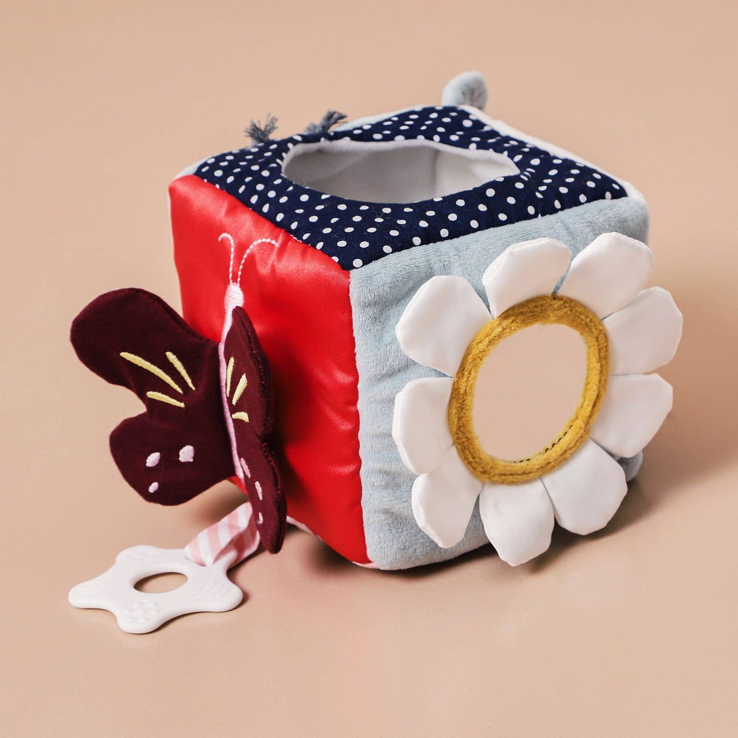 Baby Soft Sensory Activity Cube - 2 Balls Included