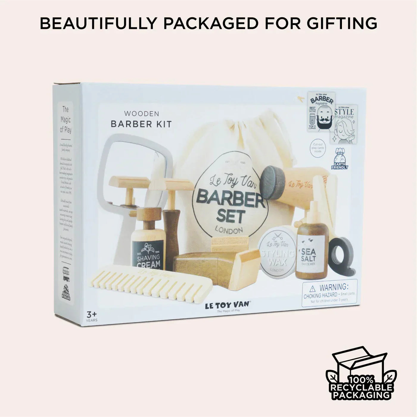 Wooden Hairdresser & Barber Kit - 12 Pieces