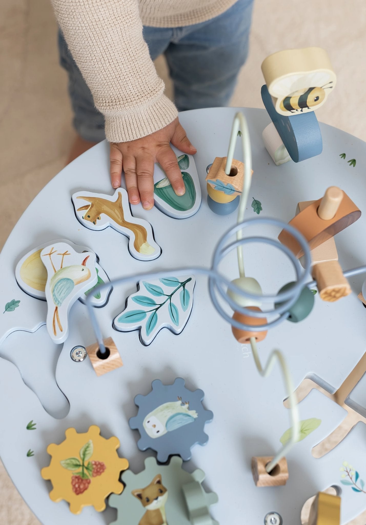 Wooden Activity Table - Forest Friends - FSC Wood - 5 Activities
